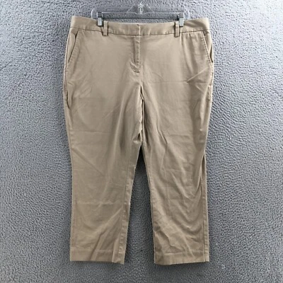 Lands End Straight Leg Chino Pants Womens 18P (actual 40x22.5) Beige Casual  NEW - Image 1 of 4