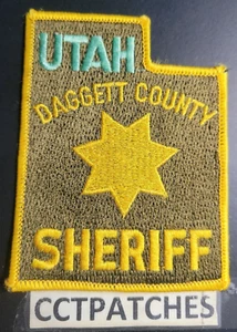 DAGGETT COUNTY, UTAH SHERIFF STATE SHAPE SHOULDER PATCH UT - Picture 1 of 2