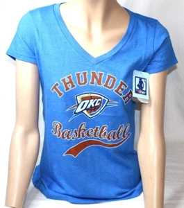 NBA Oklahoma City Thunder Westbrook Women's Premier Triblend V-Neck T Shirt M - Picture 1 of 3