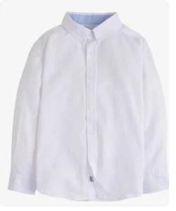 LITTLE ENGLISH Button-Down Collar Shirt - White- NWT Boys 7 - Picture 1 of 2