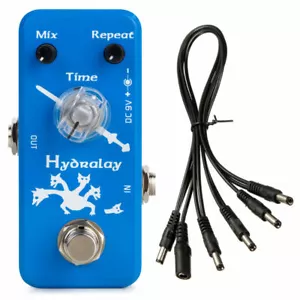 Movall MP-306 Hydralay Delay Pedal Mini Pedal + 5 Way PDC Power Quality Cable - Picture 1 of 7