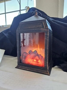 12" Decorative  Fireplace Lantern (New/Open Box) (Batteries Not Included) - Picture 1 of 5