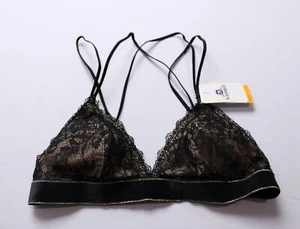 B.tempt'd Women's Lace Encounter Padded Plunge Bralette DM3 Night Small NWT - Picture 1 of 4