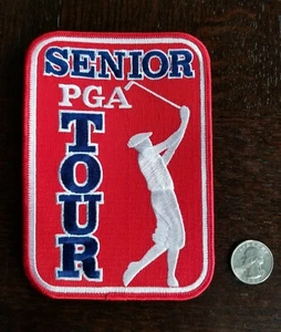 Large Fully Embroidered SENIOR TOUR Logo PGA Golf Patch NEW old stock Vintage - Picture 1 of 3