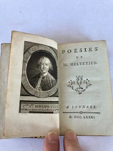 POESIES DE M. HELVETIUS - LONDRA 1781 - Foto 1 di 16