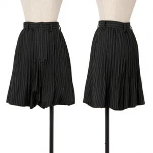 COMME des GARCONS Striped Accordion Pleated Shorts Size S(K-120778) - Picture 1 of 12
