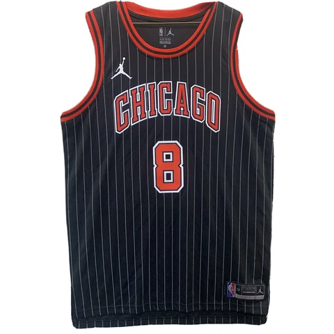 Zach LaVine Chicago Bulls Nike Swingman Jersey Size XXL NBA Statement Black Red Cover