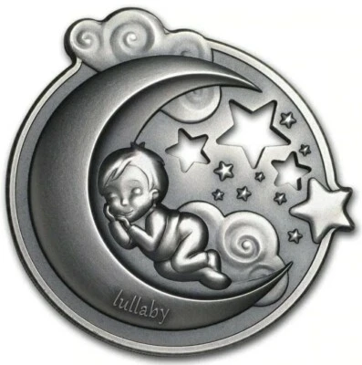 2018 $5 Cook Islands Dreaming Boy LULLABY Antique Finish 1 Oz Silver Coin. - Image 1 of 4