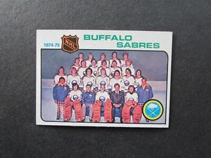 1975-76 Topps Hockey Karte #83 Buffalo Sabres Teamkarte *markiert* - Bild 1 von 2