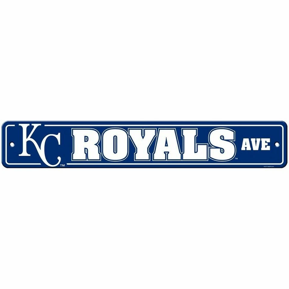 Letrero de calle de plástico MLB Kansas City Royals 4"x24" NUEVO MLB Banner Avenue Foto 1 de 1
