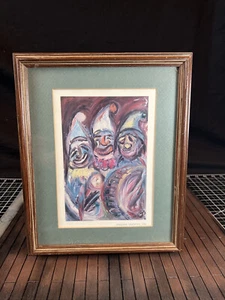 Quadro pagliacci sorridenti 1948 stampa di JB/Joe/Joseph Craig 9x11 incorniciato anni 40 - Foto 1 di 18