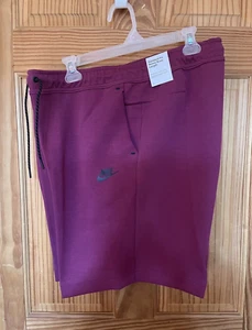 Nike Sportswear Tech Fleece Rosewood Purple/Black Shorts Men's Sz XL CU4503-653 - Picture 1 of 7