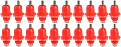 20 Vertical Poultry Water Nipples Drinker Chicken Waterer Chicks Hen Quail Birds - Image 1 of 4