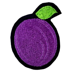 Lindo parche bordado ciruela fruta comida moda estilo niña - Imagen 1 de 1