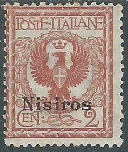 1912 EGEO NISIRO AQUILA 2 CENT MH * - RB30-5 - Picture 1 of 1