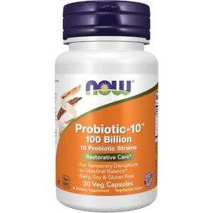 NOW Foods Probiotic-10 100 Billion 100 Billion Cfu 30 Veg Caps