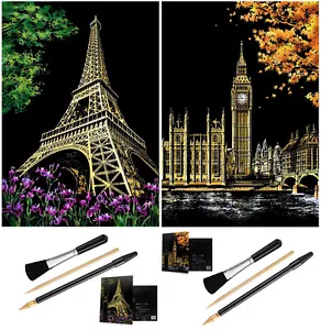 Scratch Painting Kits for Adults Rainbow Painting Art Paper, for Adults and Kids - Picture 1 of 9