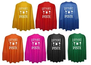 Adults 35" Lets Get Piste Ski Snowboard Winter Sports Fancy Dress Superhero Cape - Picture 1 of 8