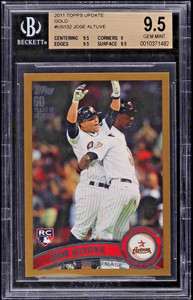 2011 TOPPS UPDATE GOLD JOSE ALTUVE ROOKIE ASTROS RC MVP #US132 BGS 9.5 GEM MINT