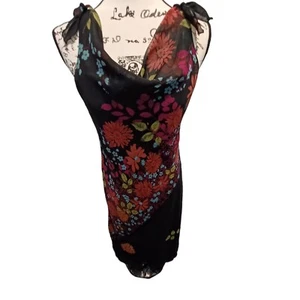 Vestido Ombre Floral Midi Mujer Talla 6 Salir Forrado Coqueto - Imagen 1 de 10