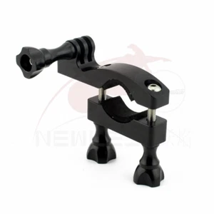 Morsetto supporto treppiede manubrio bici CNC 1 pollice per moto Gopro Hero - Foto 1 di 6