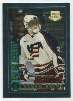 DERON QUINT 1994-95 TOPPS FINEST WJC USA CARD NM-MT+ CONDITION - Image 1 of 2