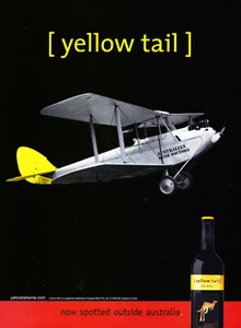 YELLOW TAIL WINE AD #1 RARE 2004 OOP AIRPLANE - Picture 1 of 1