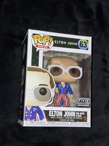 2017 Funko Pop Rocks FYE Exclusive Red, White, & Blue Elton John #63 RARE * - Picture 1 of 7