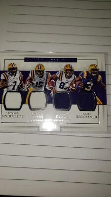 2017 National Treasures Collegiate 16 /99 no.7 Dural,Dupre,beckham, fournette  - Image 1 of 2