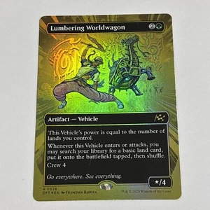 MTG / Lumbering Worldwagon / DFT / #0528 FIRST-PLACE-FOIL (Borderless) Rare / NM - Picture 1 of 2