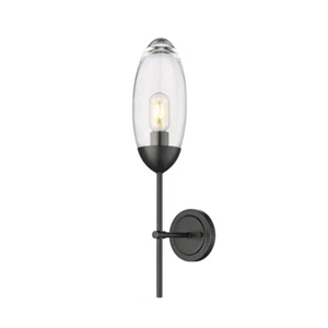 Z-Lite Arden 1 Light Wall Sconce, Matte Black/Clear - 651S-MB - Picture 1 of 1