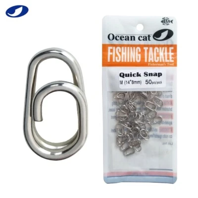 OCEAN CAT Quick Snap Fast Clip Stainless Steel Fishing Saltwater Tackles Connect - Image 1 of 4