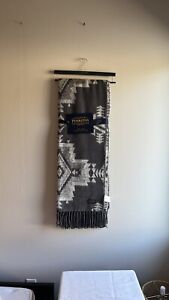Brand New With Tags! Pendleton Rock Point gray and white aztec throw blanket