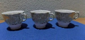 Taza de café de té Colclough China fondo rosa borde festoneado hueso China Inglaterra 3 - Imagen 1 de 12
