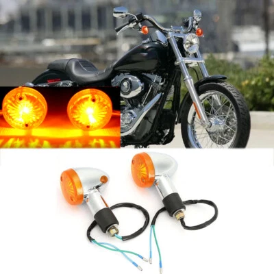Желтые указатели поворота для мотоцикла Honda Shadow Spirit 1100 750/VT500 2 шт. - Изображение 1 из 4
