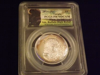 2014-P     $1    BUFFALO    First Srike           PCGS PR 70 DCAM - Image 1 of 2
