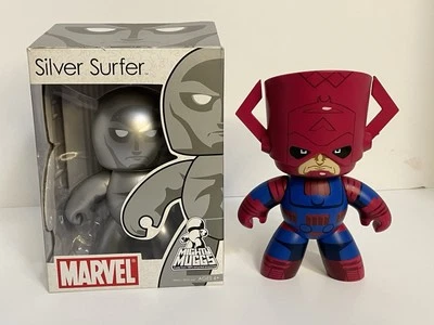 Mighty Muggs Marvel Silver Surfer & Galactus Vinyl Figures 2007 Hasbro - Image 1 of 4