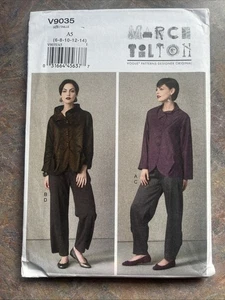 Vogue V9035 Marcy Tilton Jacket Pants Uncut Sewing Pattern 6 8 10 12 - Free Ship - Picture 1 of 5