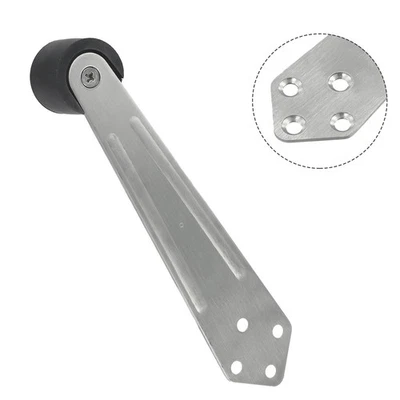 Buffer Door Stop Prevent Colliding Wall Silver Top Stopper With Screws - Bild 1 von 4