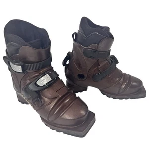 Scarpa T3 Terminator Telemark Nordic Ski Boots Women's Size 6 Brown 3-pin Vibram - Picture 1 of 24