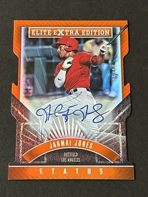 2015 PANINI ELITE EE ORANGE STATUS DIE CUT JAHMAI JONES AUTO RC #71 ROOKIE #d/10 - Image 1 of 3