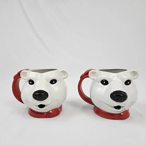 Vintage Coca Cola Eisbär Becher Set Kaffee Tee Kakao 1993 Dakin - Bild 1 von 13