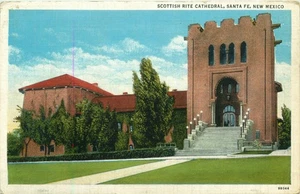 Scottish Rite Cathedral, Santa Fe, New Mexico Vintage Postkarte - Bild 1 von 2