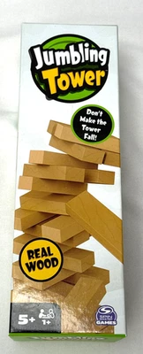 Jumbling Tower Game by Spin Master – Real Wood Blocks – Open Box, Unused - Image 1 of 4