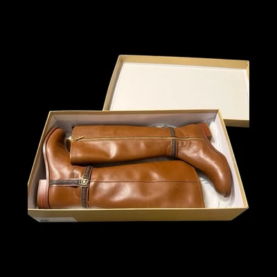 Brand new Michael  Kors Women’s Flat Boot Luggage Brown Size 8 - Image 1 of 4