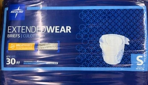 Medline Extendedwear Slips für Erwachsene, Anti-Leckschutz Small, 30 Stück 19-31 Zoll - Bild 1 von 2