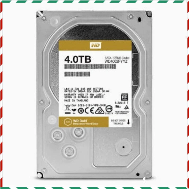 WD Gold Enterprise 4TB WD4002FYYZ 7200 RPM 6Gb/s 128MB 3.5" Internal Hard Disk