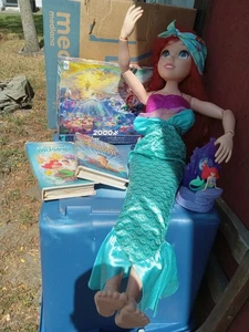 Disney Princess Ariel Doll My Size 32" Tall Playdate Ariel Doll w tiara Preowned - Picture 1 of 11