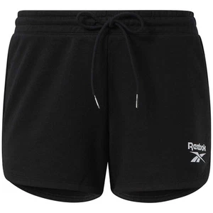 Reebok Women Regular fit Sweat Shorts 2X / 4 Black Solid - Picture 1 of 1