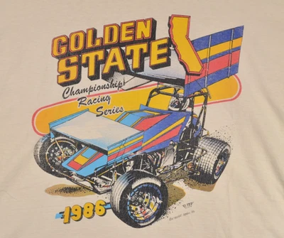 Camisa De Colección Años 80 Golden State Championship Racing Series Para Hombre Extra Grande CA Foto 1 de 4
